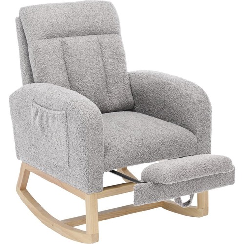 Grey rocking nursing chair - nursing,