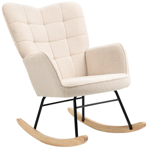 Berber fleece nursery glider - nursery,