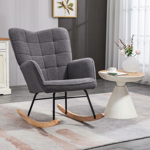 Berber fleece nursery glider - fleece,