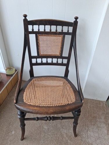 Reduced vintage wood and cane - vintage,
