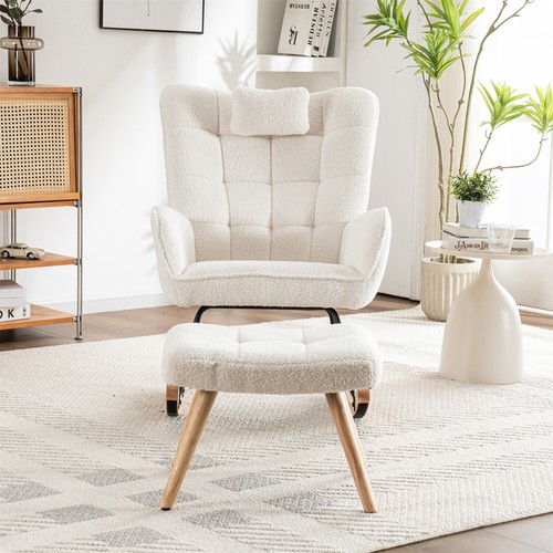 Rocking chair with footstool - rocking,