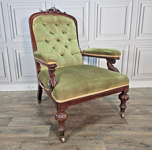 Antique victorian upholstered - victorian,