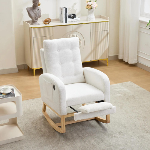 Rocking chair with boucle - chair,