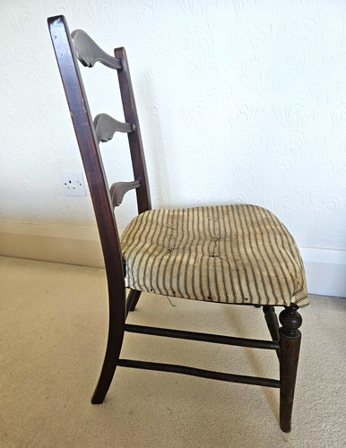 Dark wood antique ladder - wood,