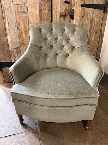 Vintage button back tub chair - vintage,