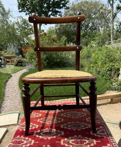 Dark wood nursing chair - chair, (low)