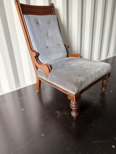Vintage walnut nursing chair - vintage,